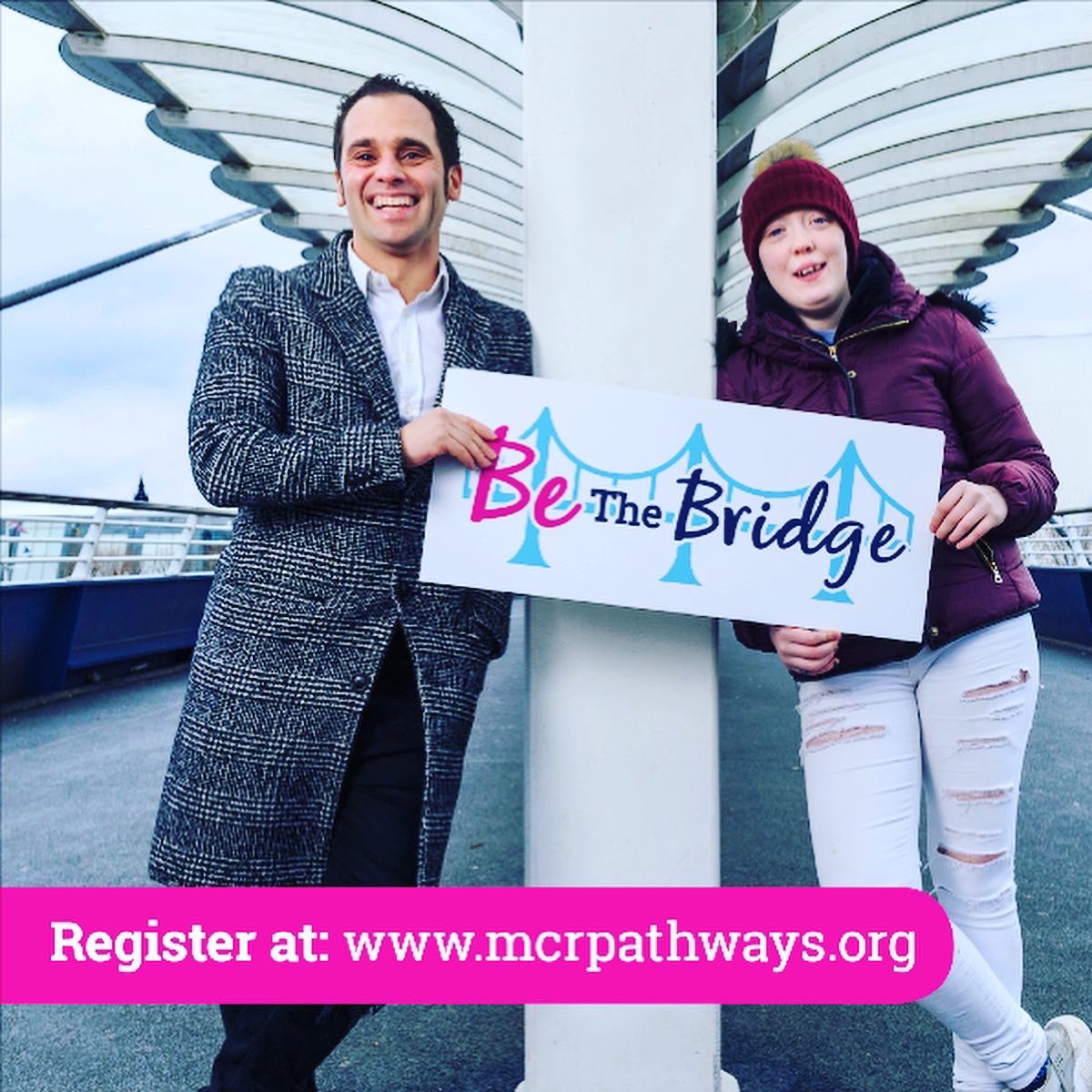 ‘Be The Bridge’ Our Founder Benedetto helping to promote a recent MCR Pathways campaign.